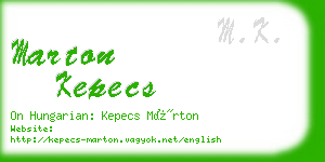 marton kepecs business card